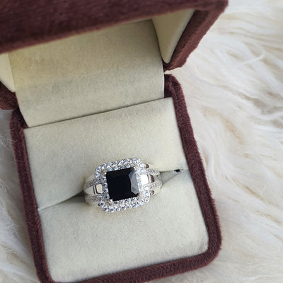 Black Stone Silver Ring