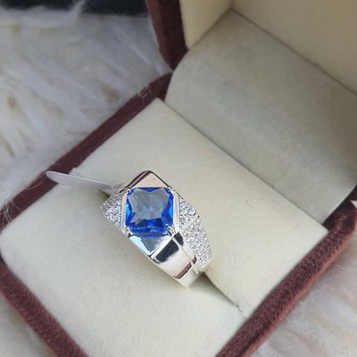 925 Silver Blue Ring