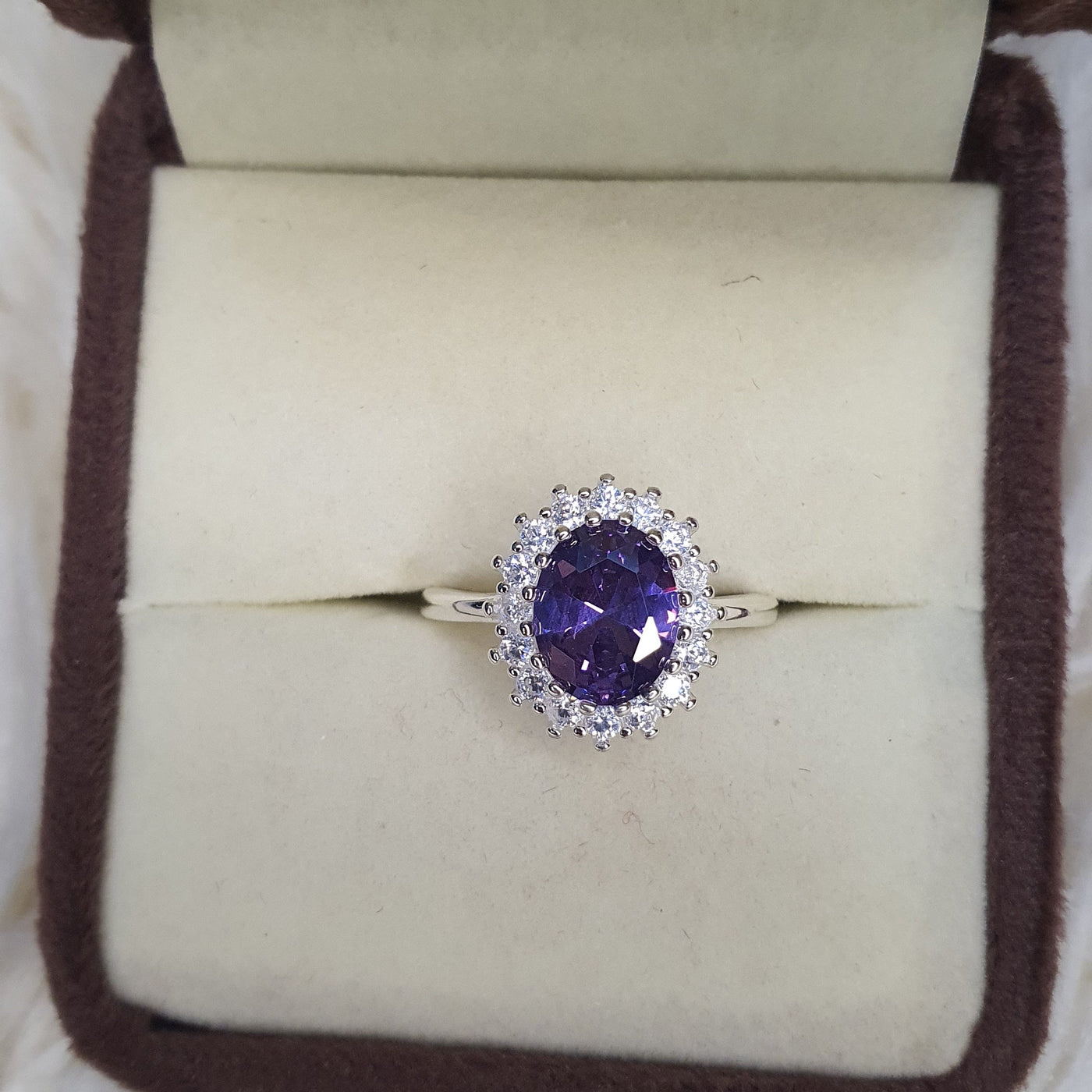 Amethyst Bloom Cluster Ring.