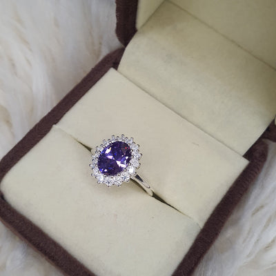 Amethyst Bloom Cluster Ring.
