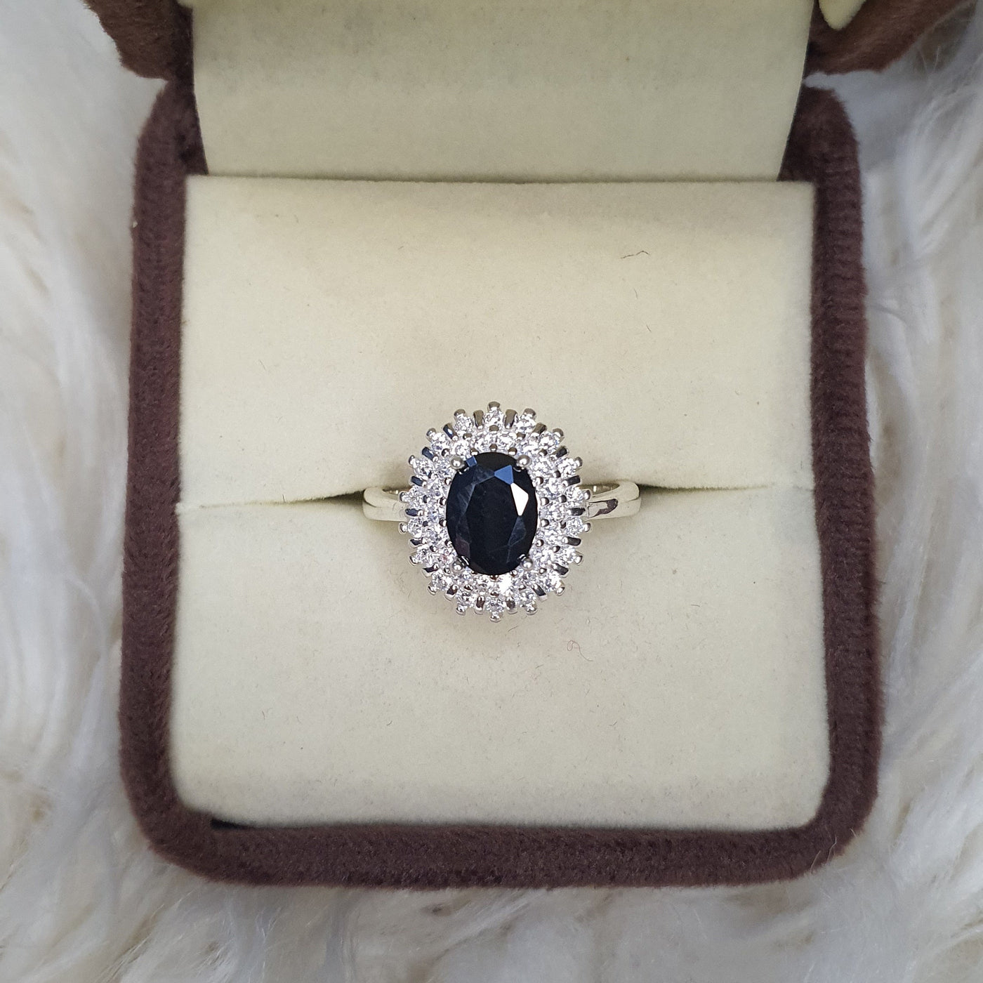 Midnight Grandeur Cluster Ring