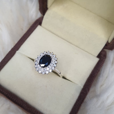 Midnight Grandeur Cluster Ring
