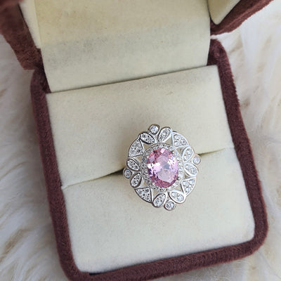 Rosy Pink Sapphire  Ring