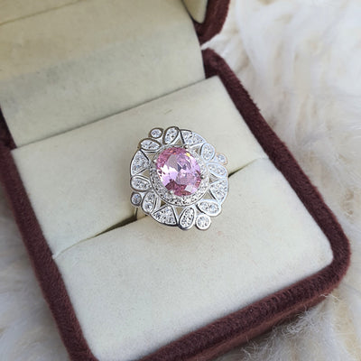 Rosy Pink Sapphire  Ring