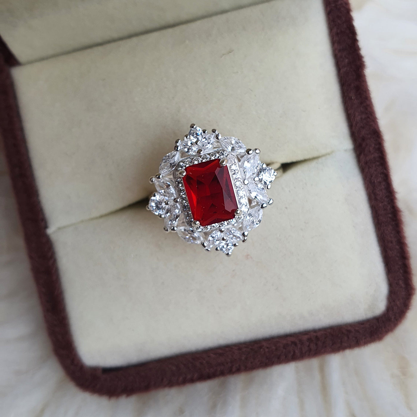 Ruby Starburst Ring