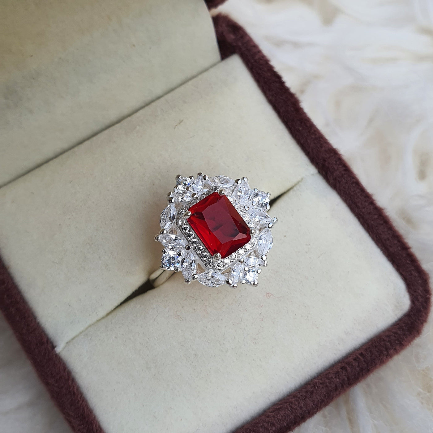 Ruby Starburst Ring