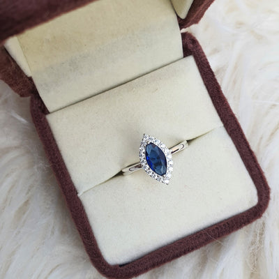 Royal Marquise Halo Ring