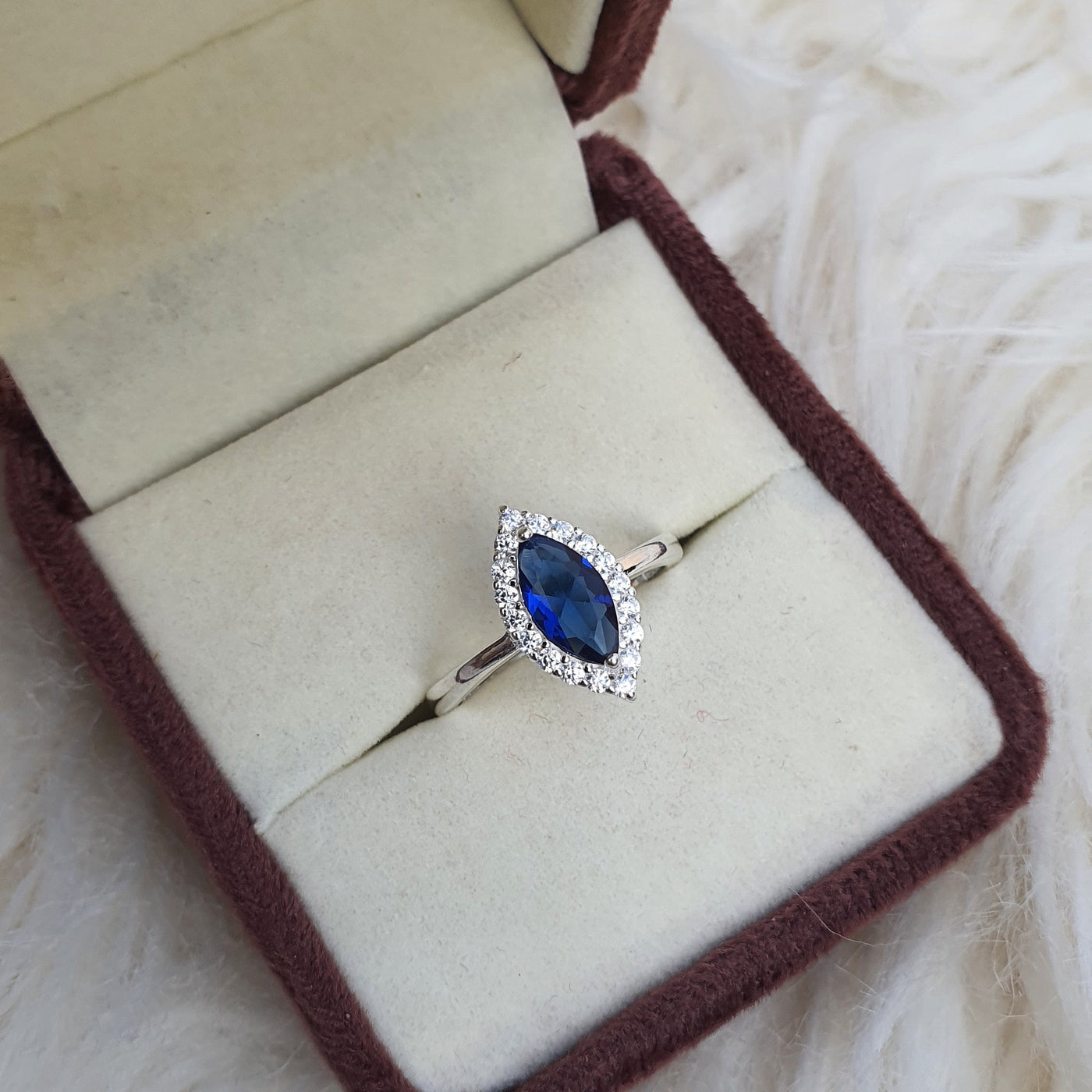 Royal Marquise Halo Ring