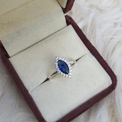 Royal Marquise Halo Ring