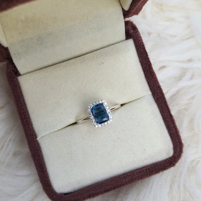 Azure Blue Sapphire Ring
