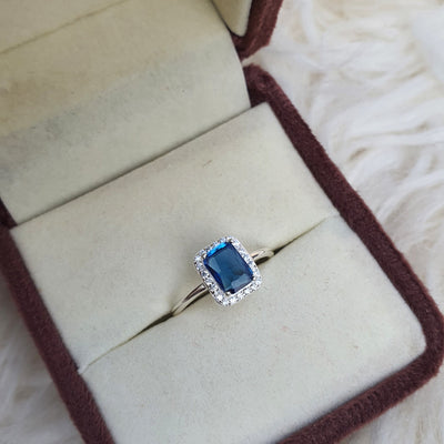 Azure Blue Sapphire Ring