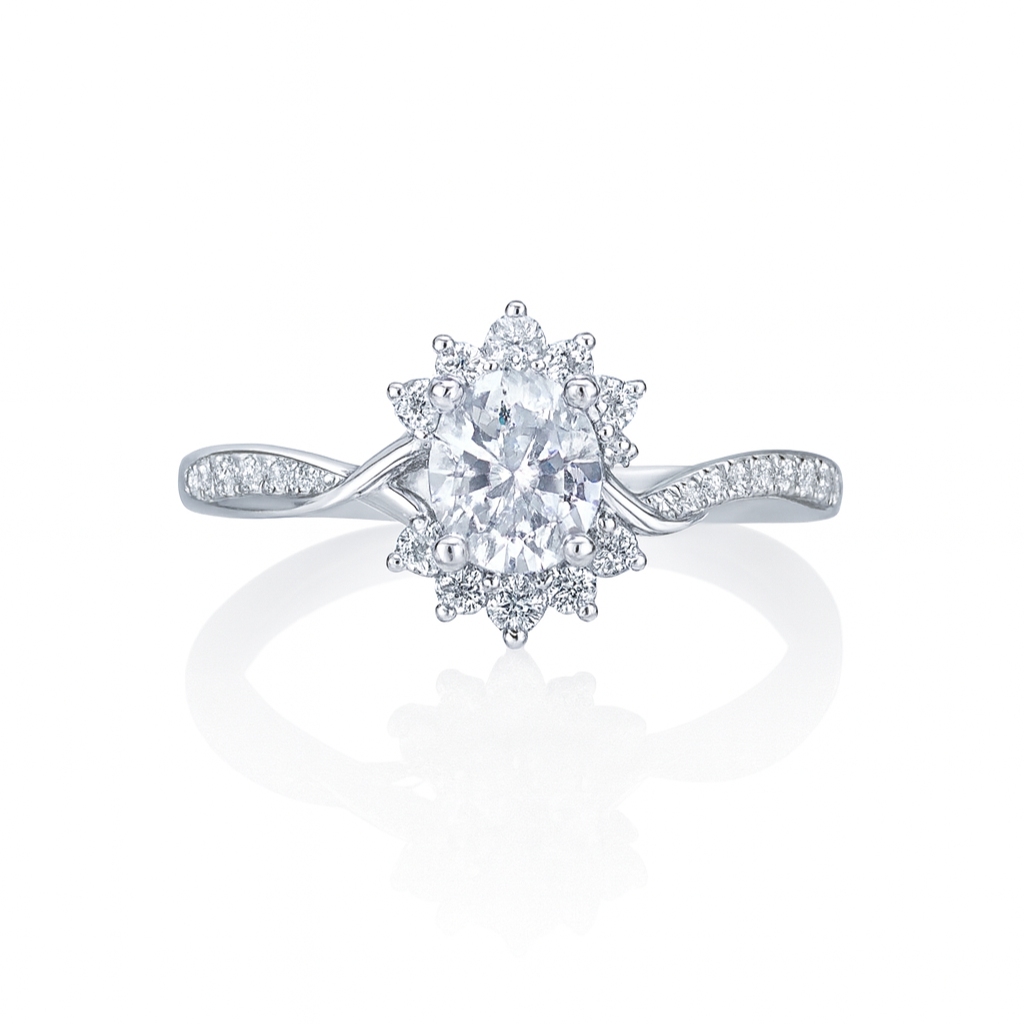 Elegant Floral Silver Ring