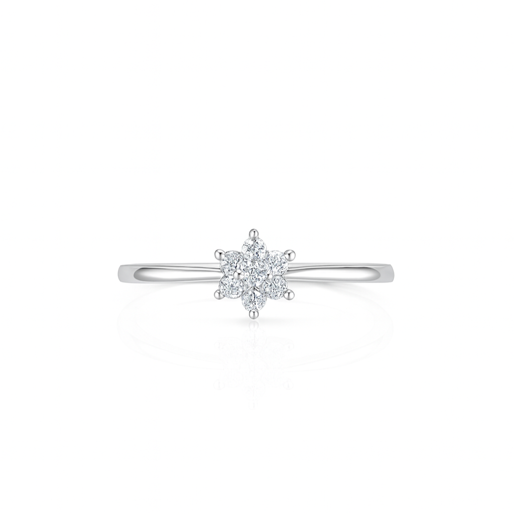 Snowflake Cluster Diamond Ring