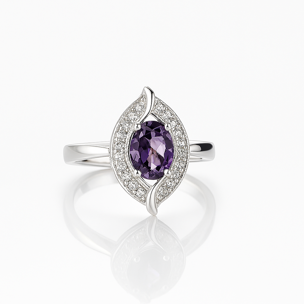 Amethyst Gaze Ring.