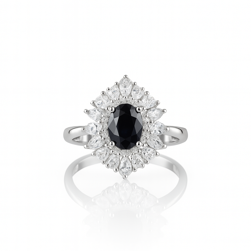 Black Sapphire  Ring