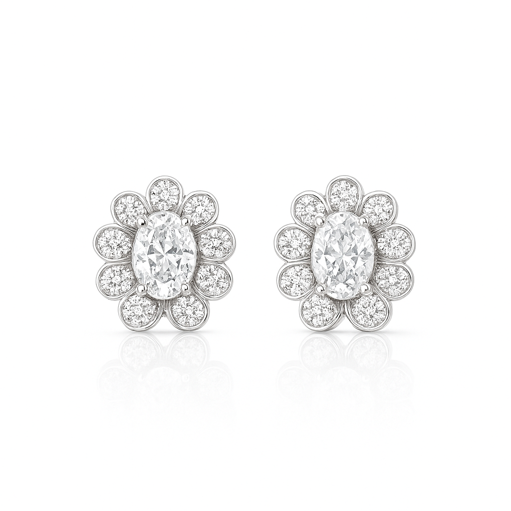 Daisy Cluster Stud Earrings