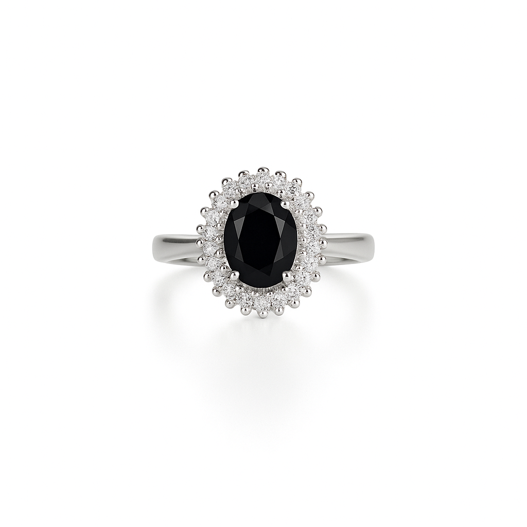 Midnight Grandeur Cluster Ring