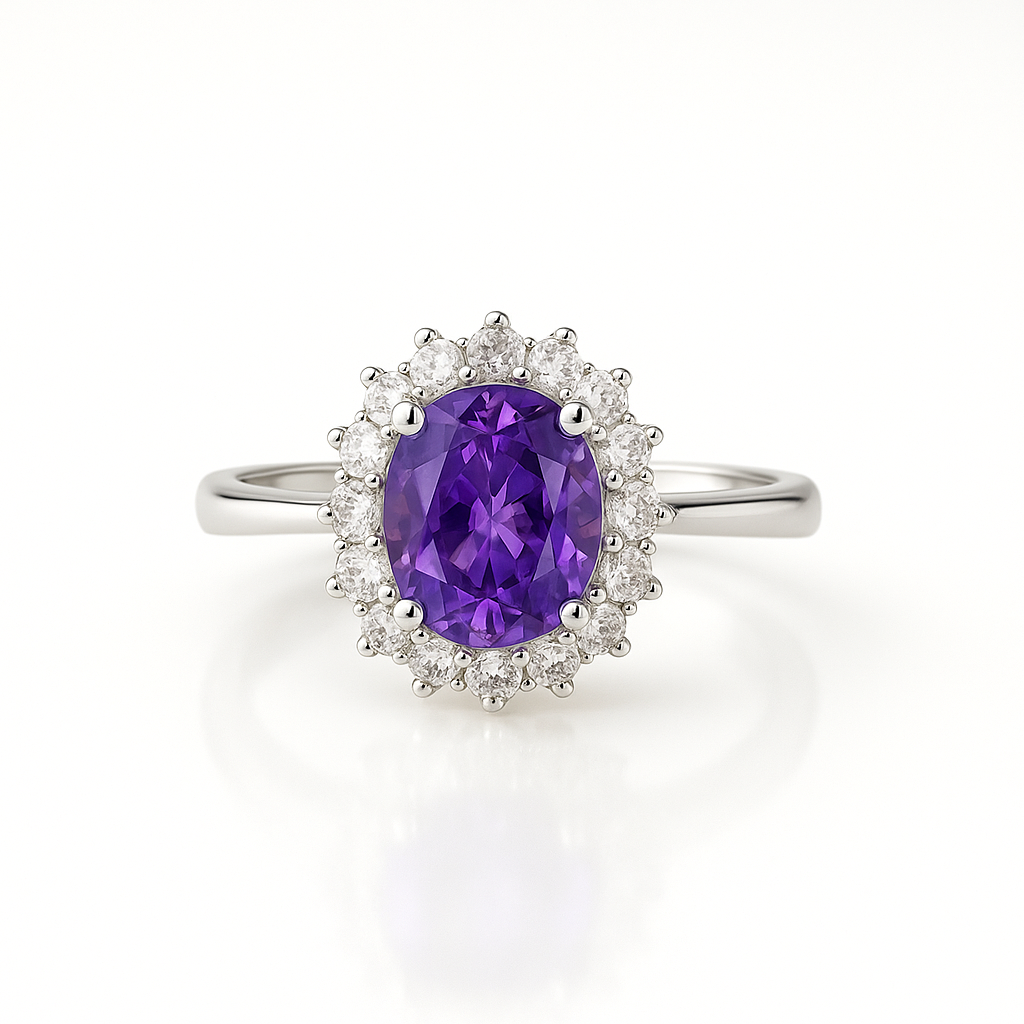 Amethyst Bloom Cluster Ring.