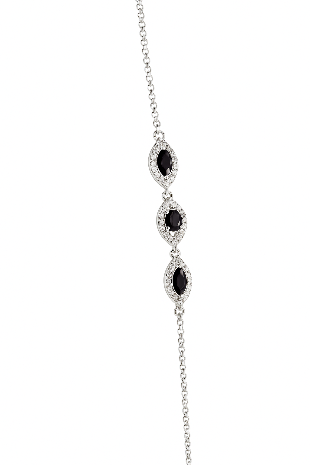 Black Marquise Trio Bracelet