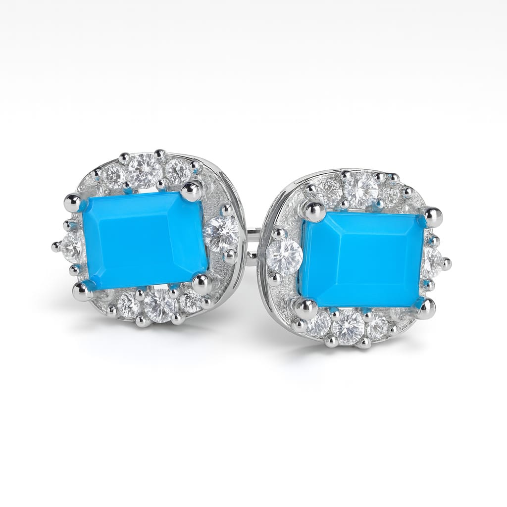 Radiant Halo Stud Earrings